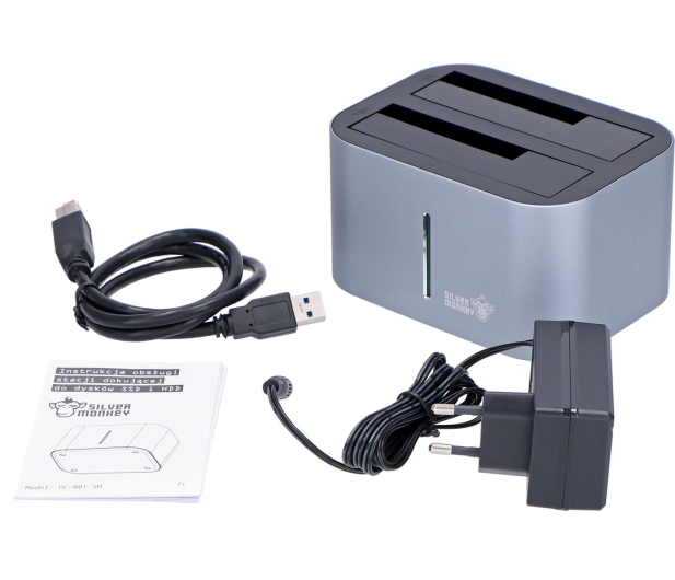 Silver Monkey Stacja dokująca 2x HDD 2.5"/3.5" - 603579 - zdjęcie 7
